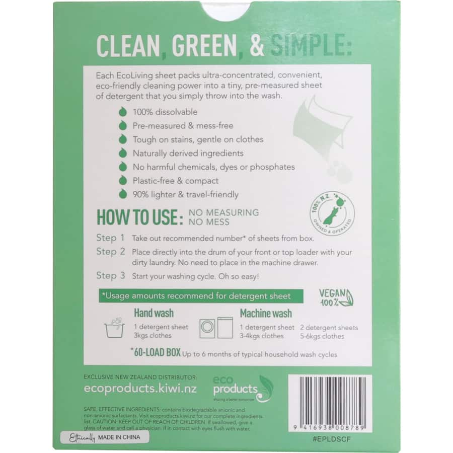 Cleen Sheet Laundry Detergent Sheets Three Pack – CLEEN SHEET NZ